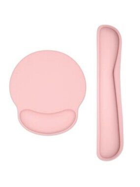 Pink Keyboard Wrist Rest Mouse Pad Set Ergonomic Memory Foam Non Slip Cute NEW